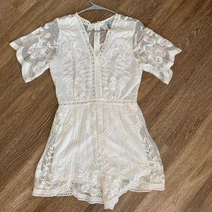 White lace romper